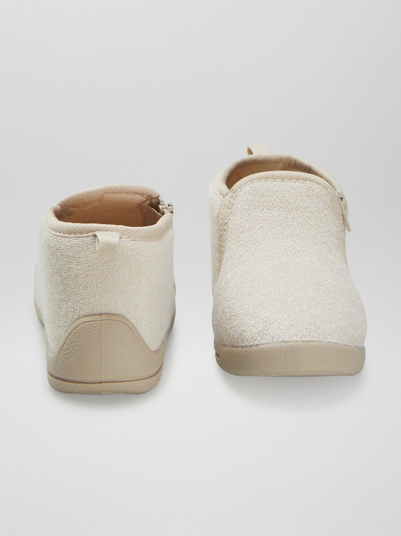 Zapatillas de casa tipo bota BEIGE - Kiabi