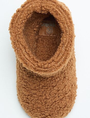 Zapatillas de casa tipo botín con efecto borreguito