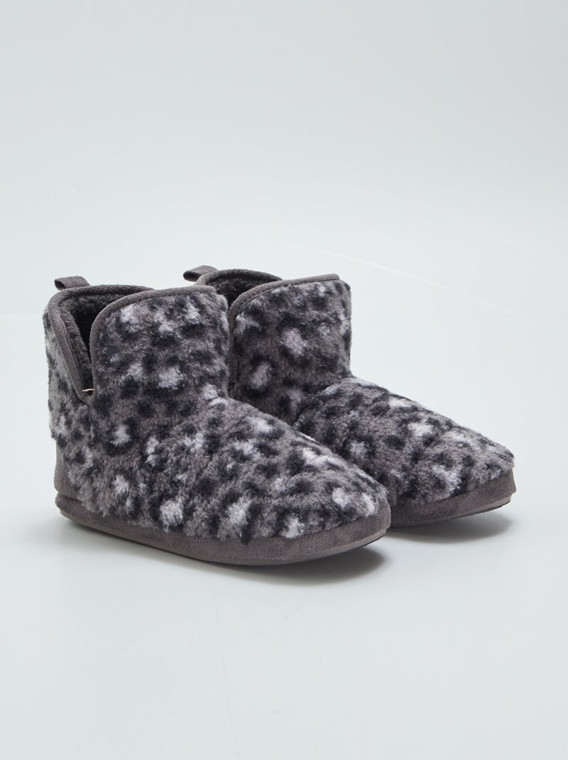 Zapatillas de casa tipo botines NEGRO - Kiabi