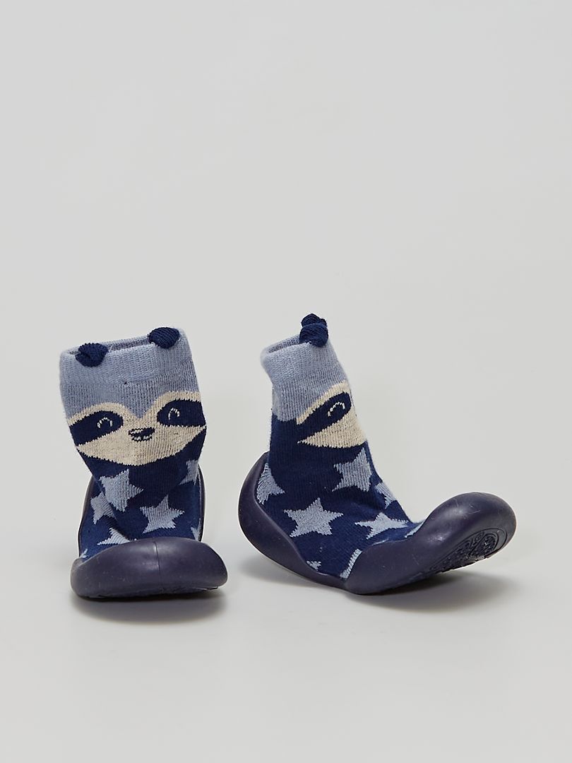 Zapatillas de casa tipo calcetines azul navy - Kiabi