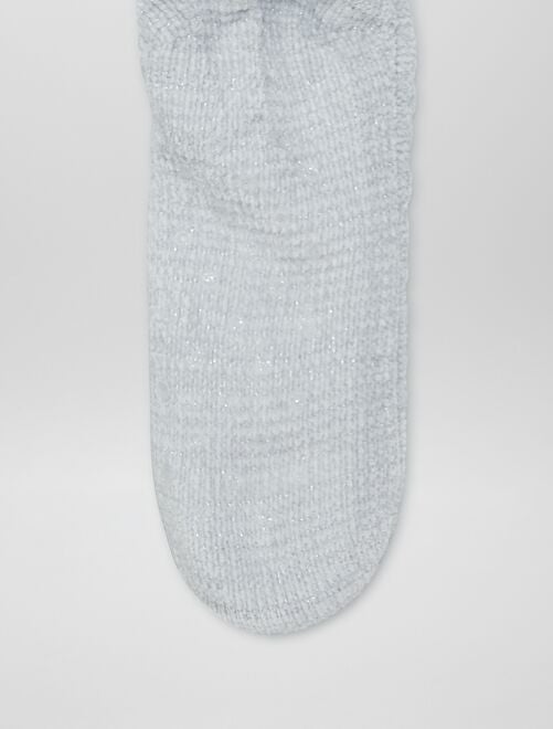 Zapatillas de casa tipo calcetines con pelo - caqui - Kiabi - 8.00€