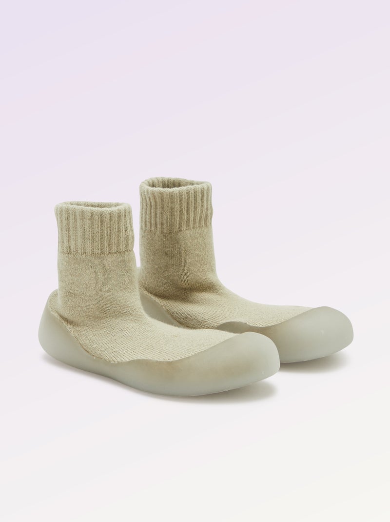 Zapatillas de casa tipo calcetines motricidad 3  - Kitchoun Verde - Kiabi