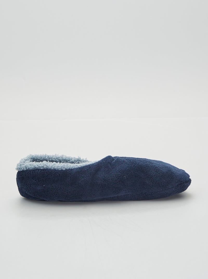Zapatillas de casa tipo manoletinas con forro azul - Kiabi