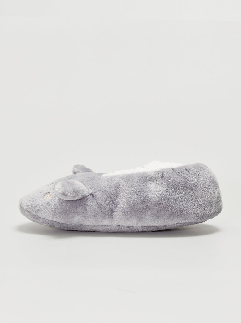 Zapatillas de casa tipo manoletinas forradas 'animal' conejo - Kiabi