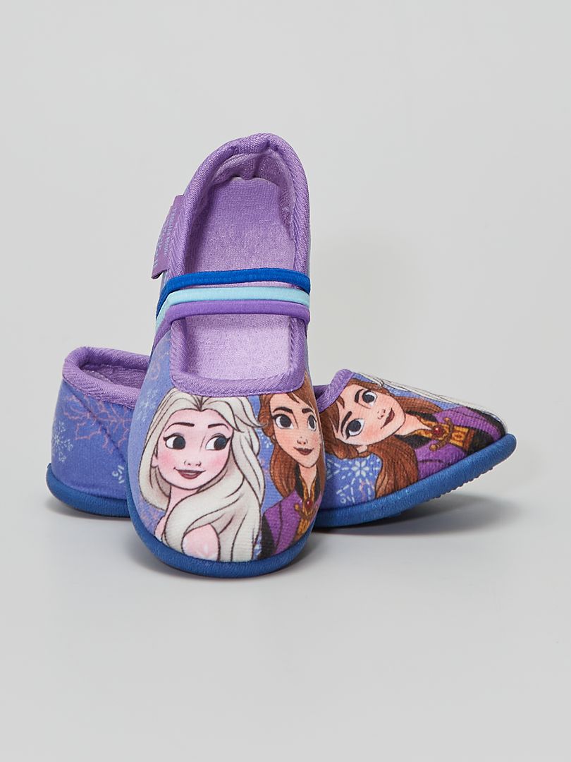 Zapatillas de casa tipo manoletinas 'Frozen' malva - Kiabi