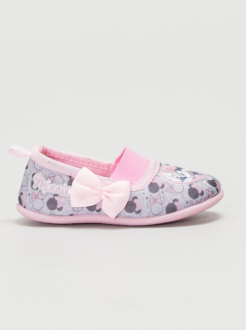 Zapatillas de casa tipo manoletinas 'Minnie Mouse' GRIS - Kiabi