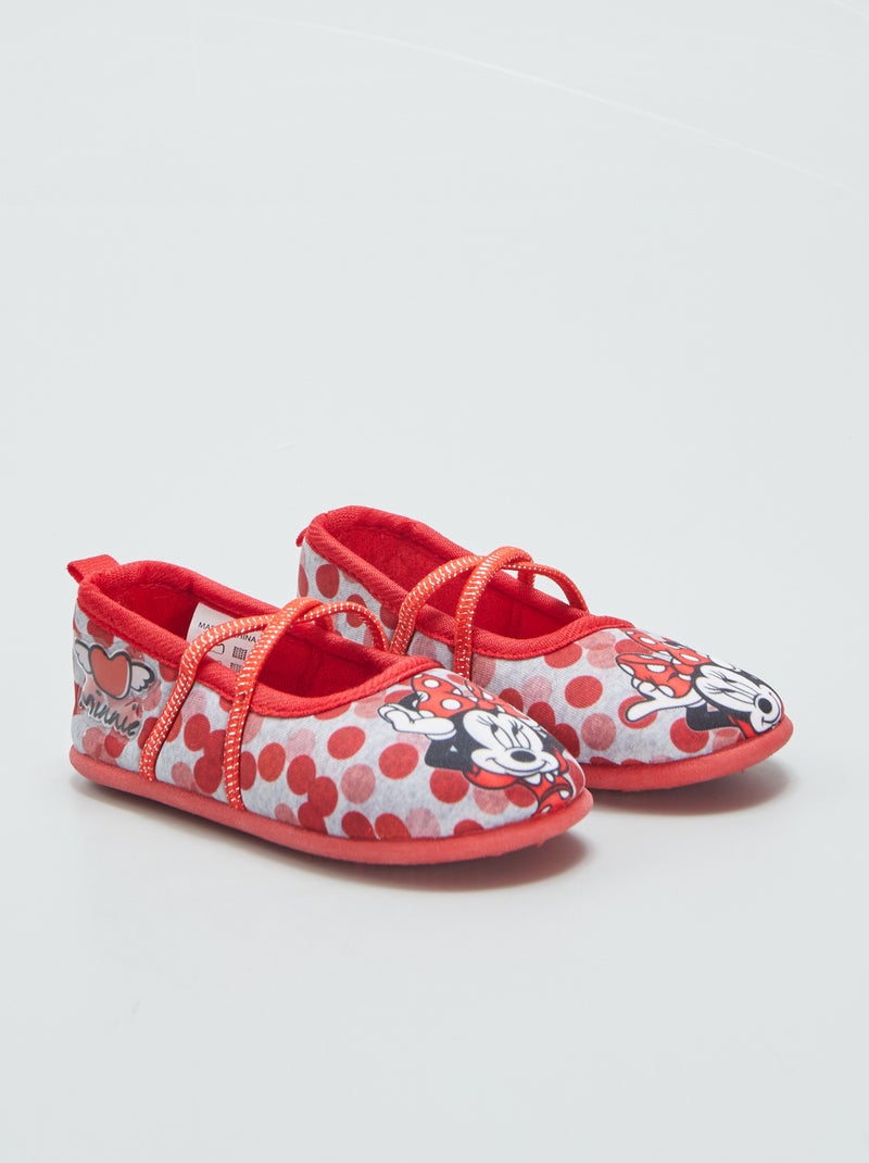 Zapatillas de casa tipo manoletinas 'Minnie' ROJO - Kiabi