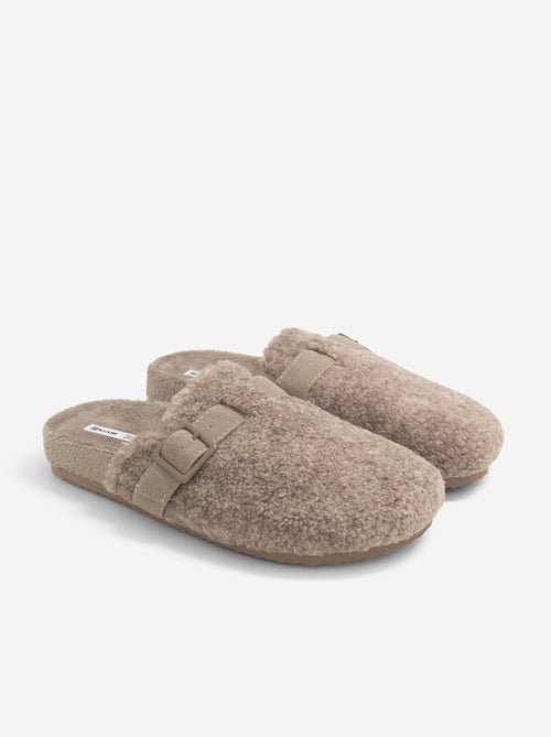 Zapatillas de casa tipo zueco forradas - Kiabi