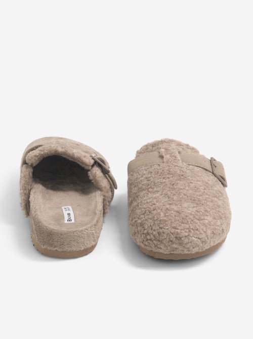 Zapatillas de casa tipo zueco forradas - Kiabi