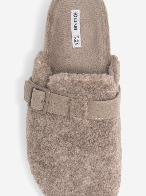 Zapatillas de casa tipo zueco forradas - Kiabi