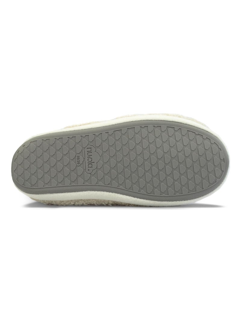 Zapatillas de casa unisex Nuvola con suela de goma Beige - Kiabi