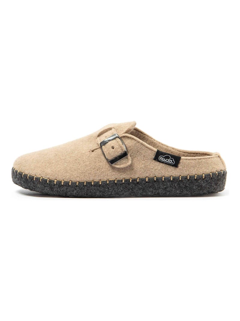 Zapatillas de casa unisex Nuvola con suela de goma Beige - Kiabi