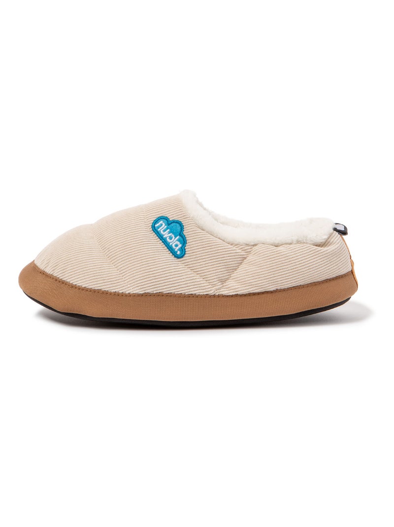 Zapatillas de casa unisex Nuvola con suela de goma Beige - Kiabi