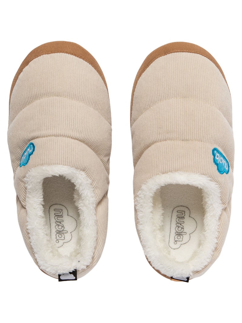 Zapatillas de casa unisex Nuvola con suela de goma Beige - Kiabi