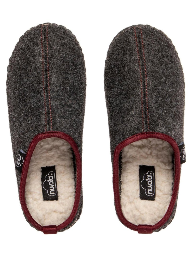 Zapatillas de casa unisex Nuvola con suela de goma Gris burdeos - Kiabi