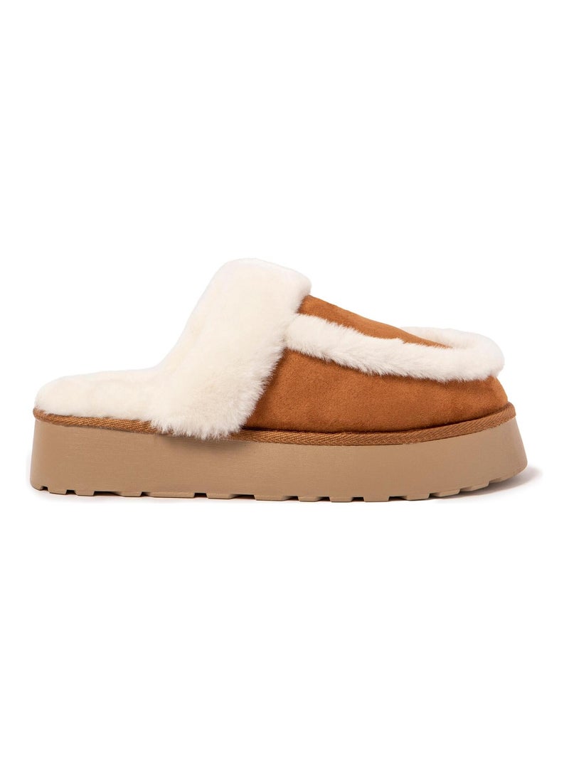 Zapatillas de casa unisex Nuvola con suela de goma Marrón avellana - Kiabi