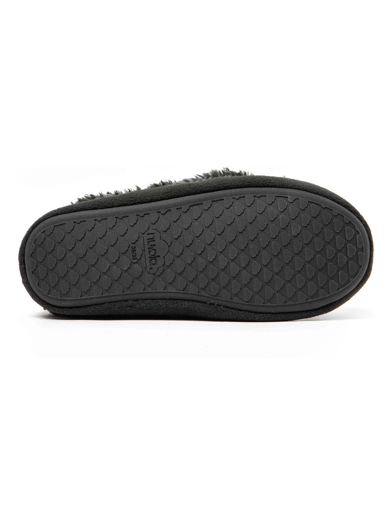 Zapatillas de casa unisex Nuvola con suela de goma Negro mate - Kiabi
