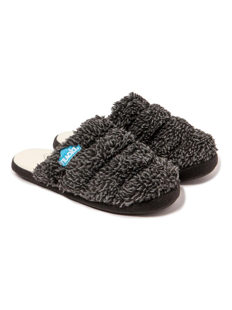Zapatillas de casa unisex Nuvola con suela de goma Negro mate - Kiabi