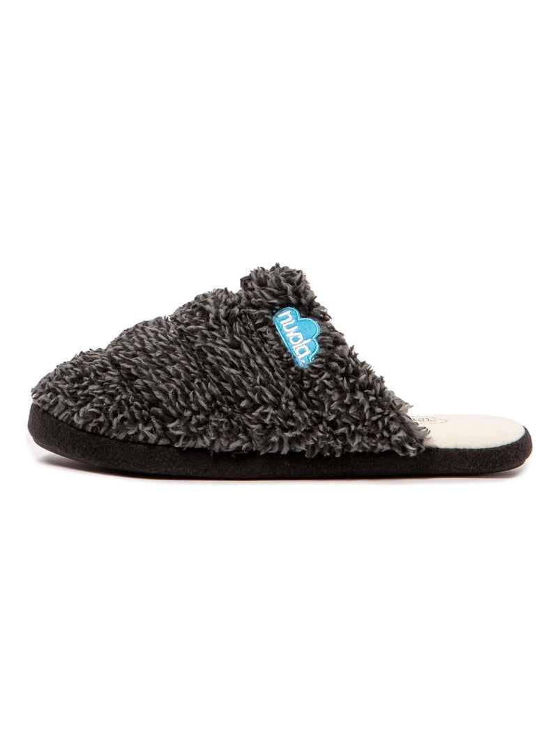 Zapatillas de casa unisex Nuvola con suela de goma Negro mate - Kiabi