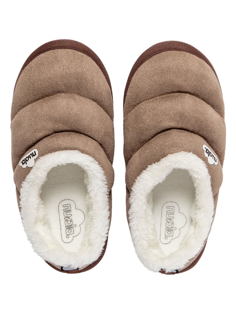 Zapatillas de casa unisex Nuvola con suela de goma Taupe - Kiabi
