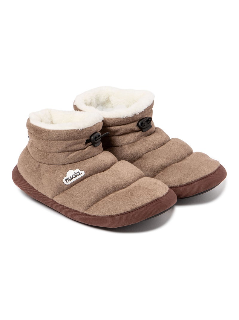 Zapatillas de casa unisex Nuvola con suela de goma Taupe - Kiabi