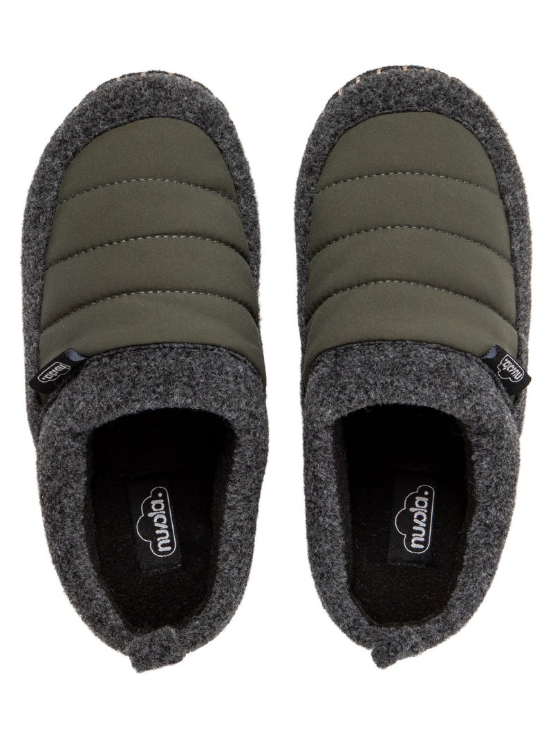 Zapatillas de casa unisex Nuvola con suela de goma Verde oscuro - Kiabi