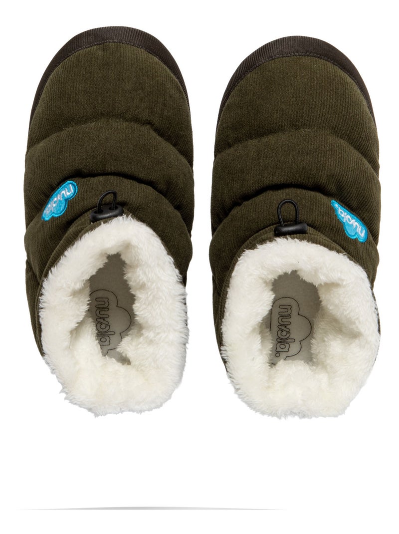 Zapatillas de casa unisex Nuvola con suela de goma Verde oscuro - Kiabi