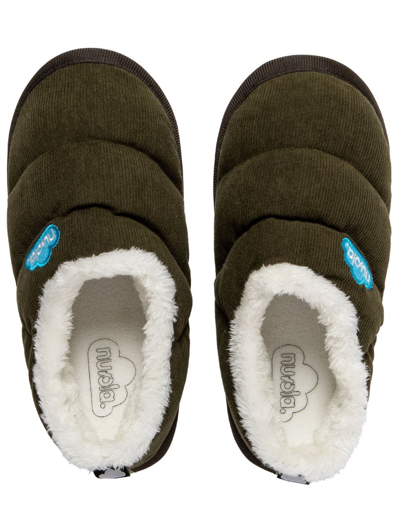 Zapatillas de casa unisex Nuvola con suela de goma Verde oscuro - Kiabi