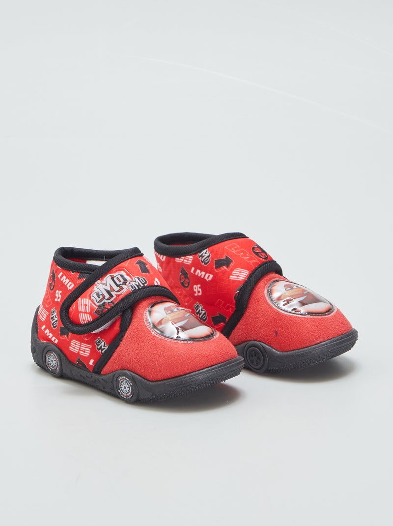 Zapatillas de casa velcro 'Cars' ROJO - Kiabi