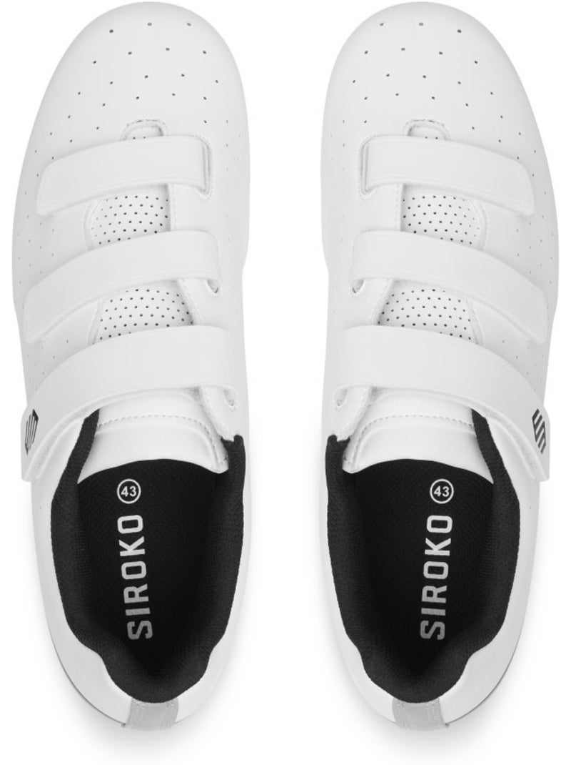 Zapatillas de ciclismo carretera ciclismo hombre y mujer riderev Blanco - Kiabi