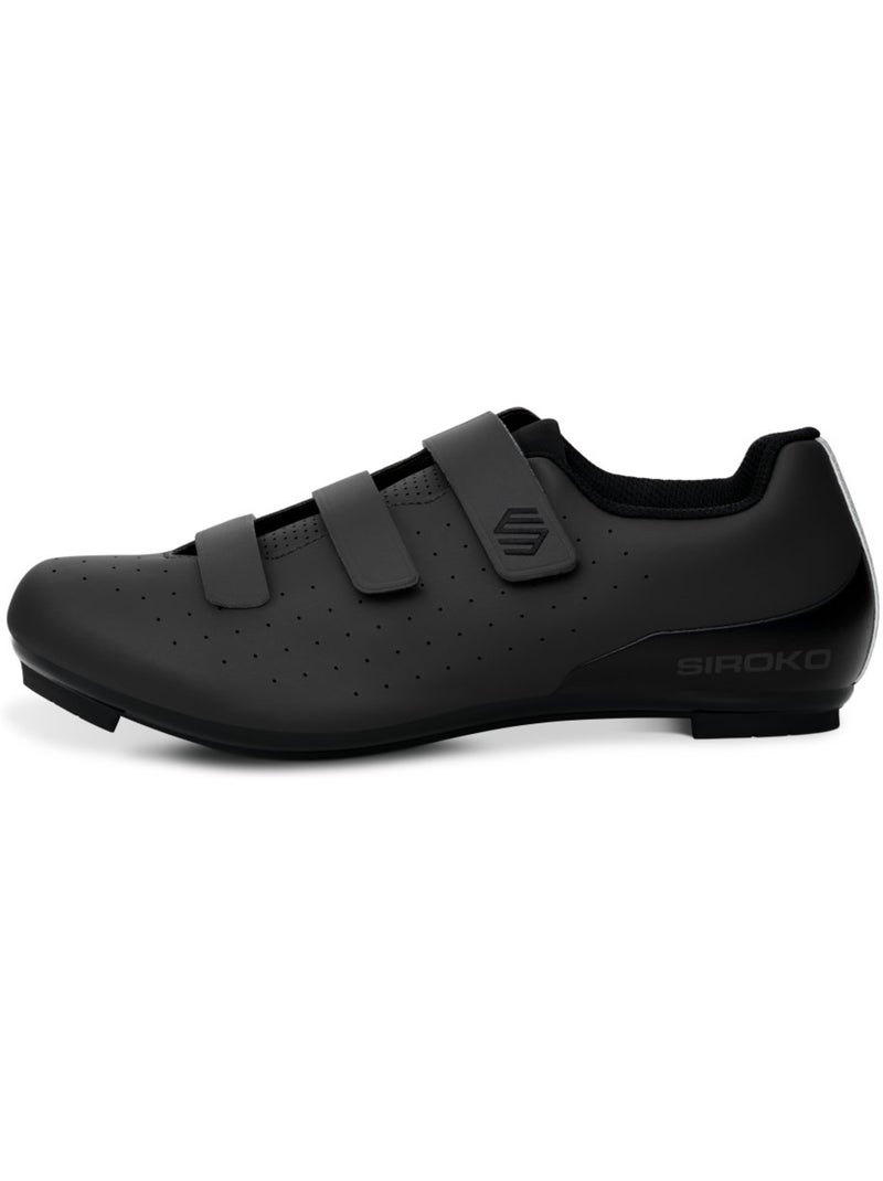 Zapatillas de ciclismo carretera ciclismo hombre y mujer riderev Negro - Kiabi