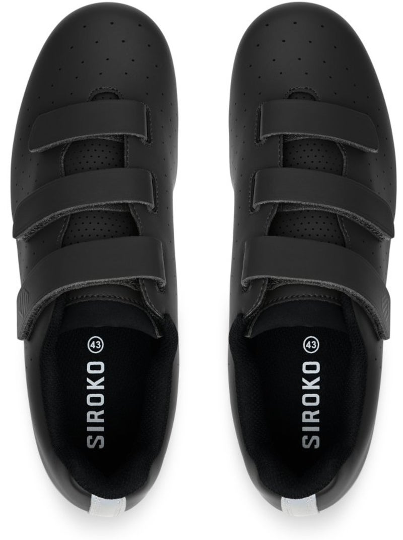 Zapatillas de ciclismo carretera ciclismo hombre y mujer riderev Negro - Kiabi