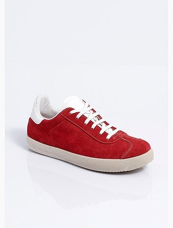 Zapatillas de cuña de piel lisa con cordones - Afibel