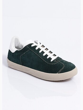 Zapatillas de cuña de piel lisa con cordones - Afibel