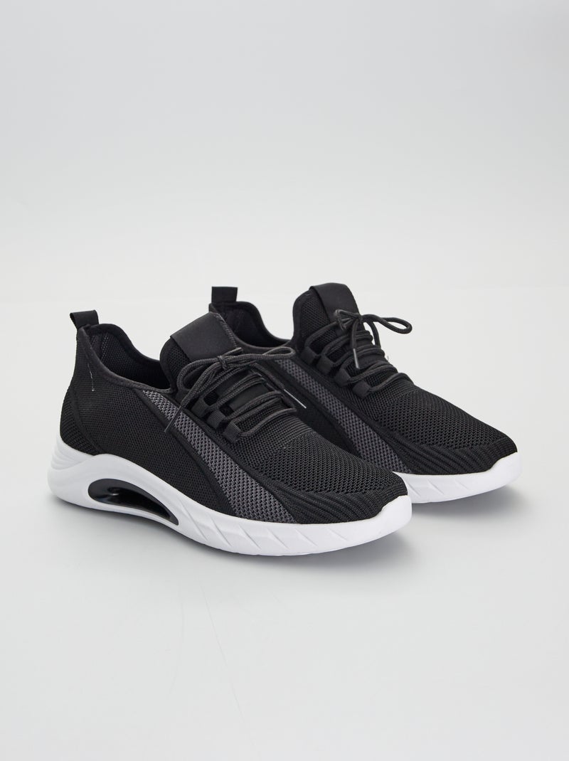 Zapatillas de deporte de tela negro - Kiabi