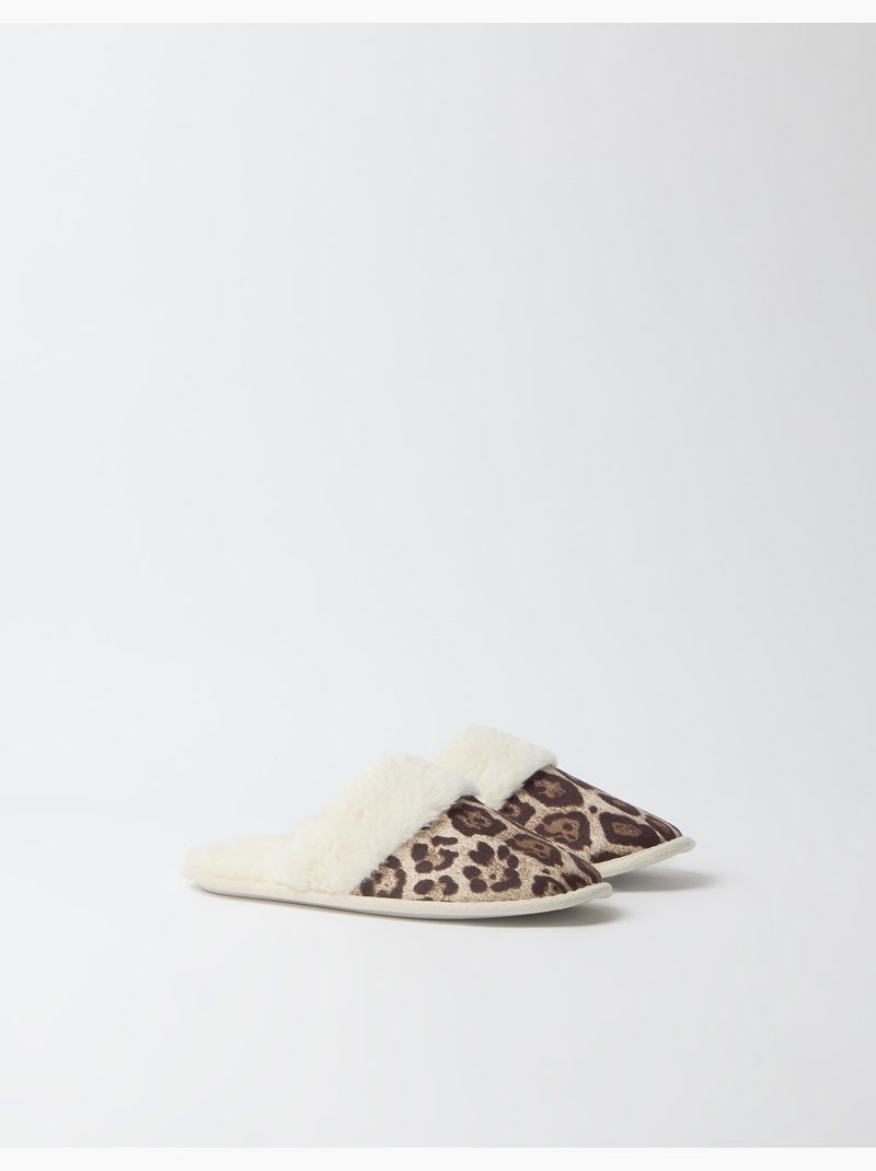 Zapatillas de dormitorio con estampado animal, mo fashion Beige - Kiabi