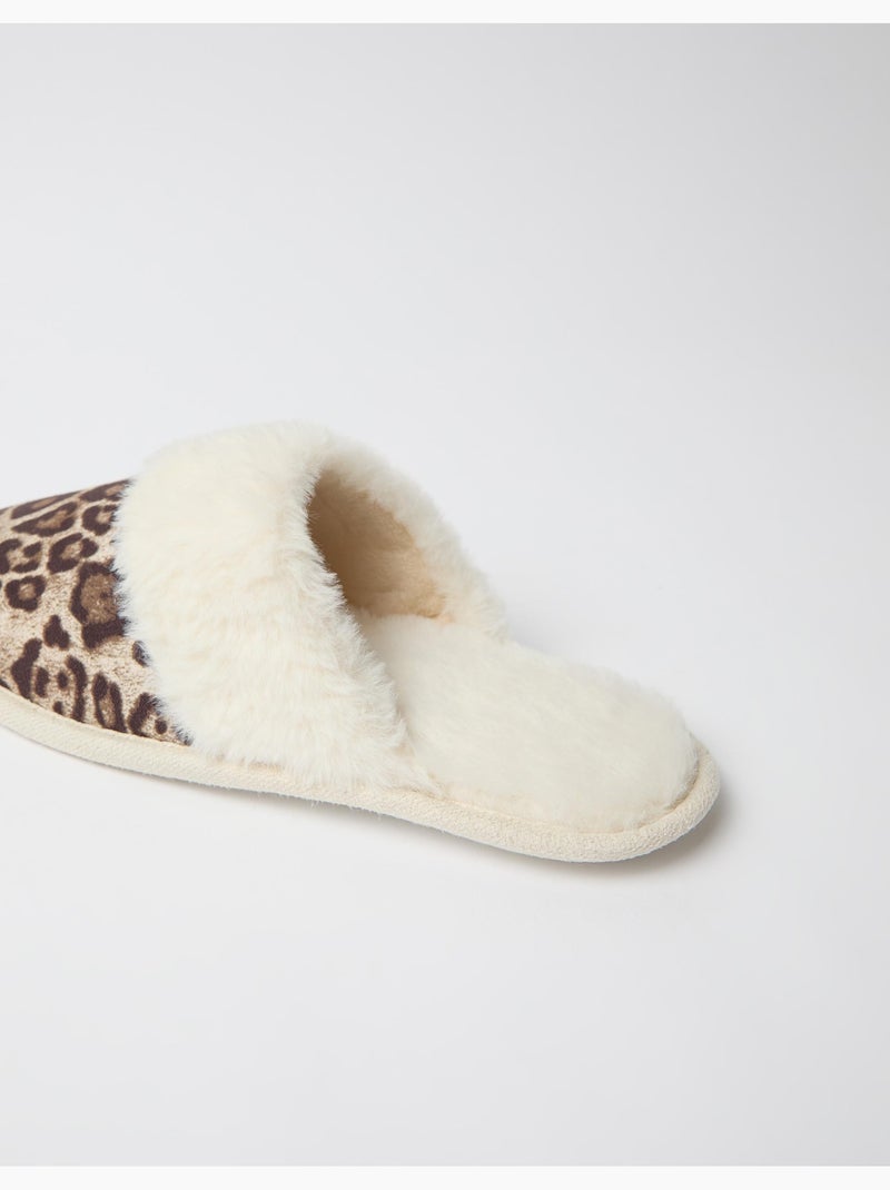Zapatillas de dormitorio con estampado animal, mo fashion Beige - Kiabi