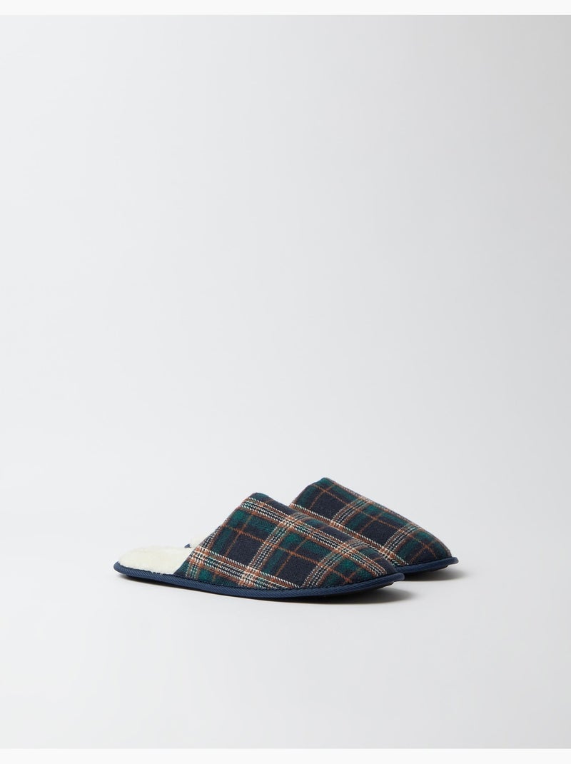 Zapatillas de dormitorio de cuadros, mo fashion Azul - Kiabi