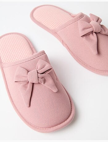 Zapatillas de dormitorio de vichy, mo fashion