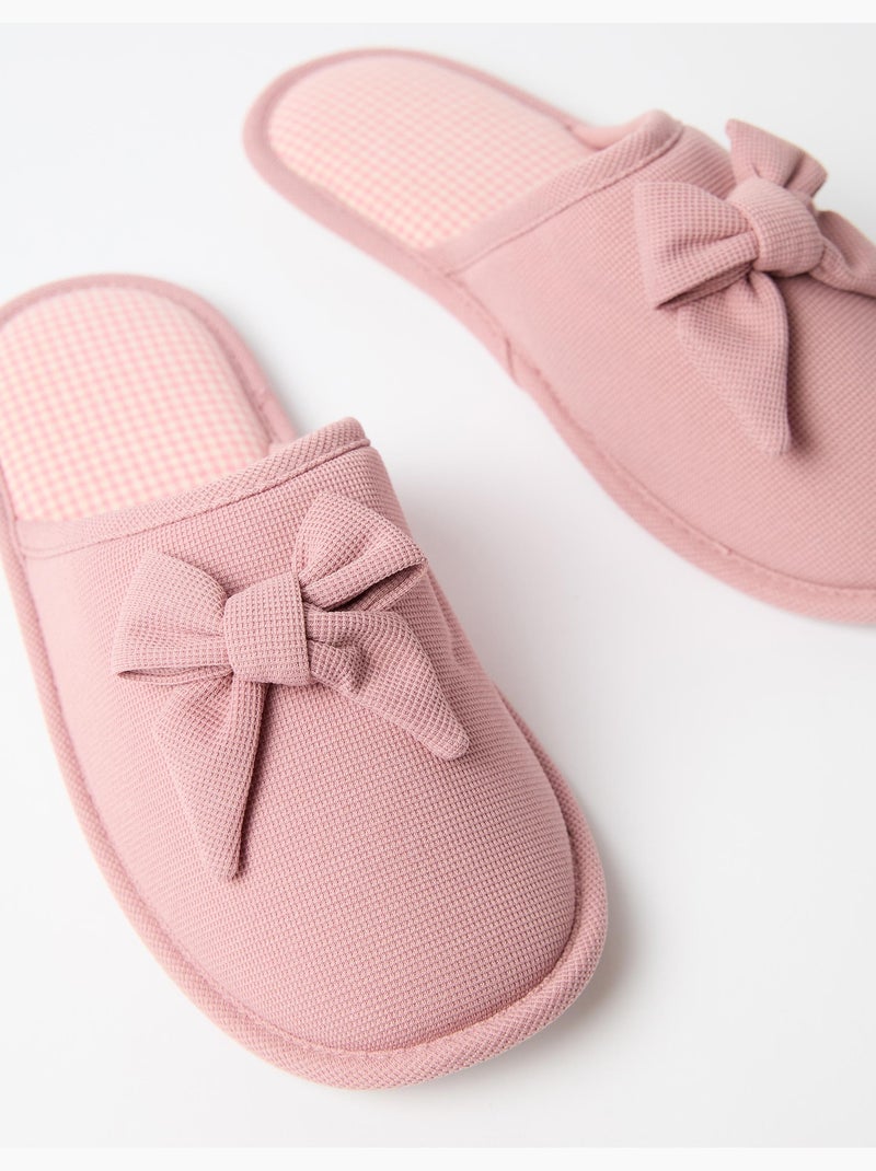 Zapatillas de dormitorio de vichy, mo fashion Rosa - Kiabi