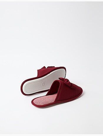 Zapatillas de dormitorio de vichy, mo fashion
