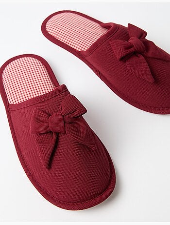 Zapatillas de dormitorio de vichy, mo fashion