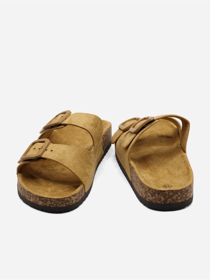 Zapatillas de dos tiras Camel - Kiabi