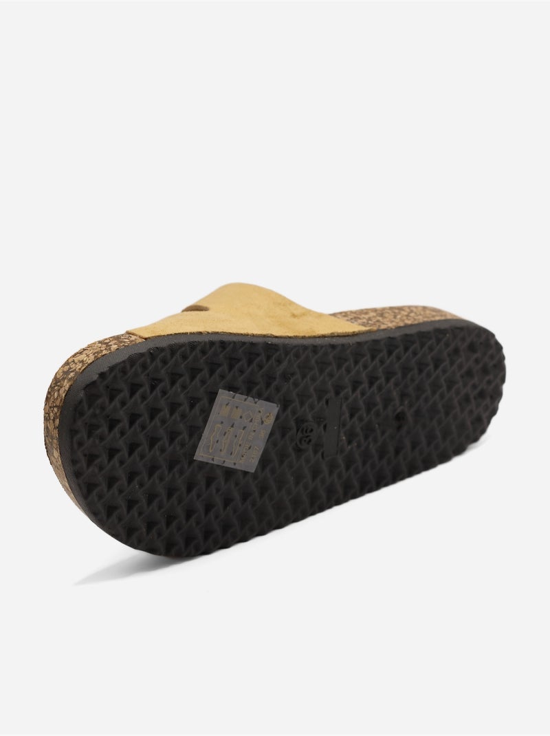 Zapatillas de dos tiras Camel - Kiabi