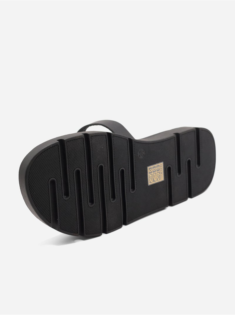 Zapatillas de dos tiras Negro - Kiabi