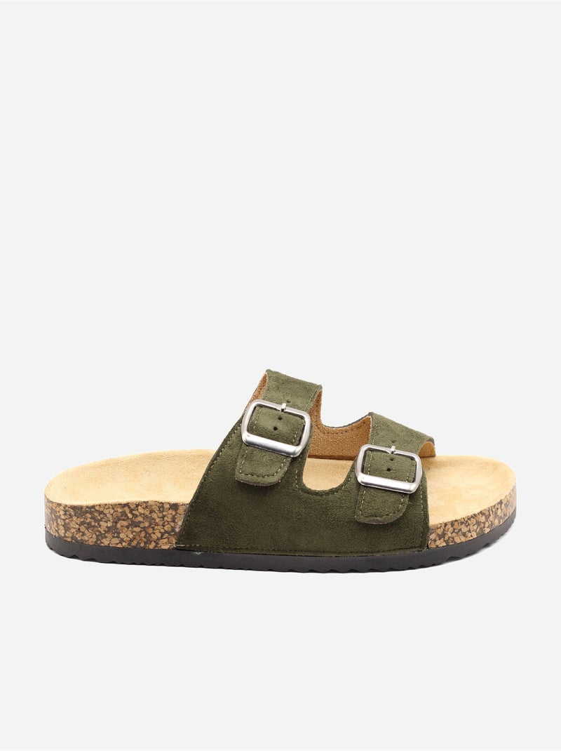 Zapatillas de dos tiras Verde - Kiabi
