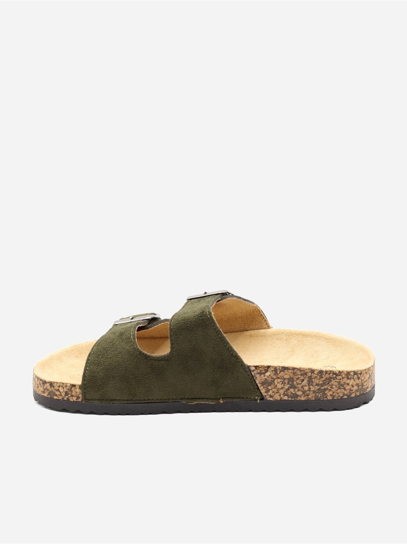 Zapatillas de dos tiras Verde - Kiabi
