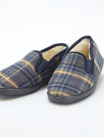 Zapatillas de estar en casa a cuadros