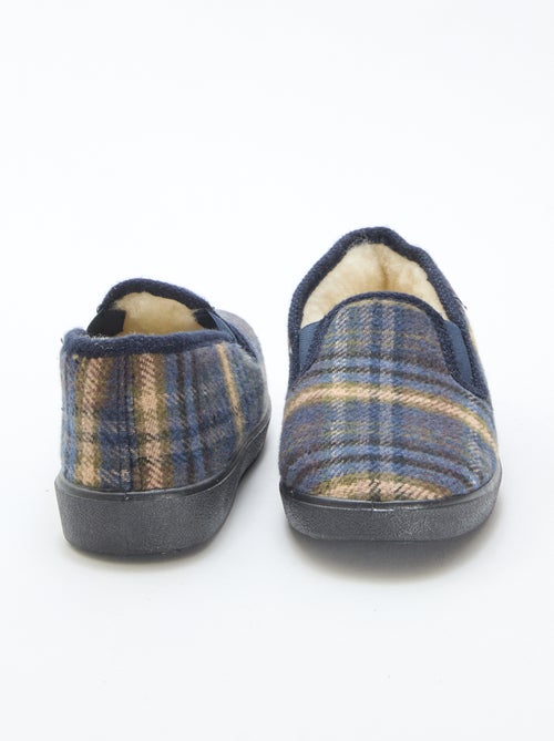 Zapatillas de estar en casa a cuadros - Kiabi