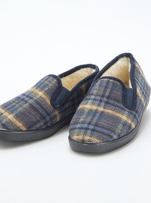 Zapatillas de estar en casa a cuadros - Kiabi